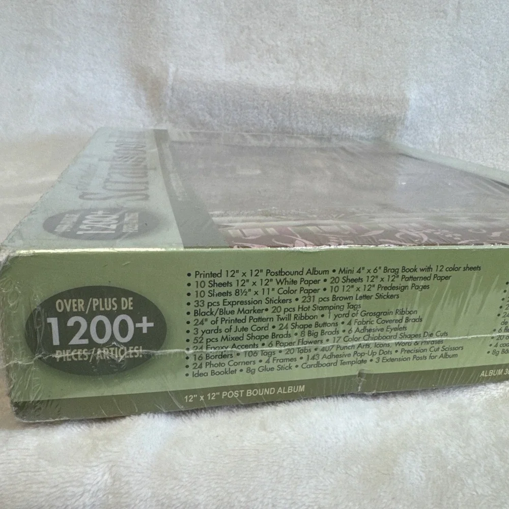 The Complete Scrapbook‎ Kit 12x12 Post Bound Album Over 1200 Pieces New